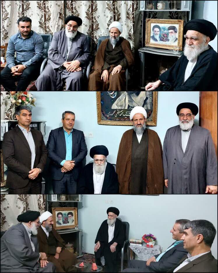 دیدار امام جمعه ، فرماندار و بخشدار شهرستان قرچک با آیت الله محمودی گلپایگانی در شهرستان ورامین