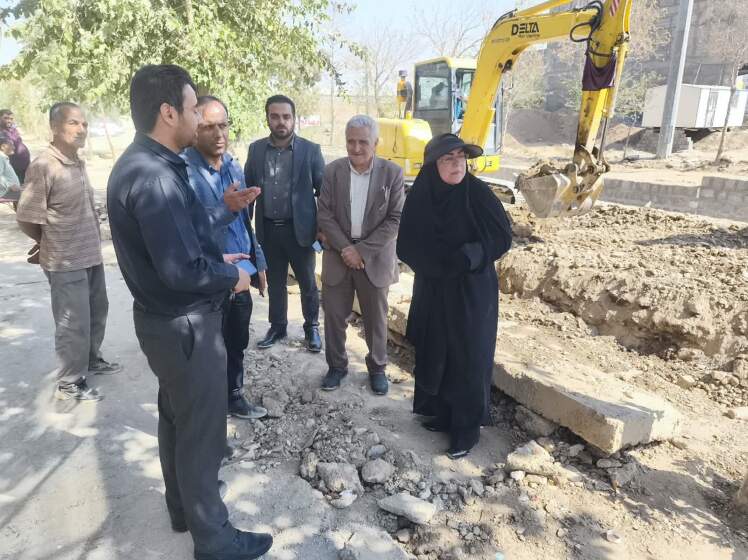 بازدید بخشدار مرکزی ورامین از دو پروژه عمرانی در بخش مرکزی