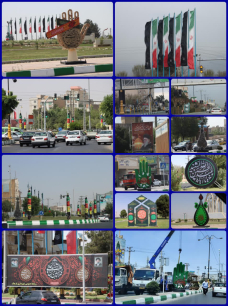 قرچک سیاهپوش عزای ارباب بی کفن/کتل، پرچم و المان در میادین برپا شد